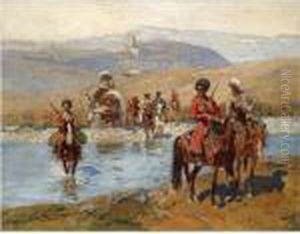 Crossing The River by Franz Roubaud