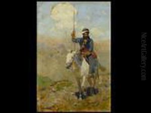 Tscherkesse Zu Pferd by Franz Roubaud