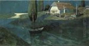 Nocturnal River Scene Nocturnal River Scene