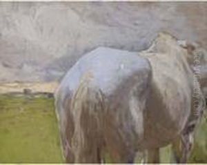 Study Of A Horse by Franz Roubaud