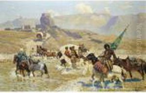 Crossing The River by Franz Roubaud