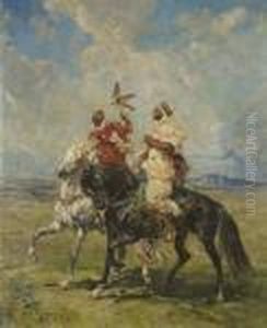 Chasseurs Au Faucon by Henri Julien Rousseau