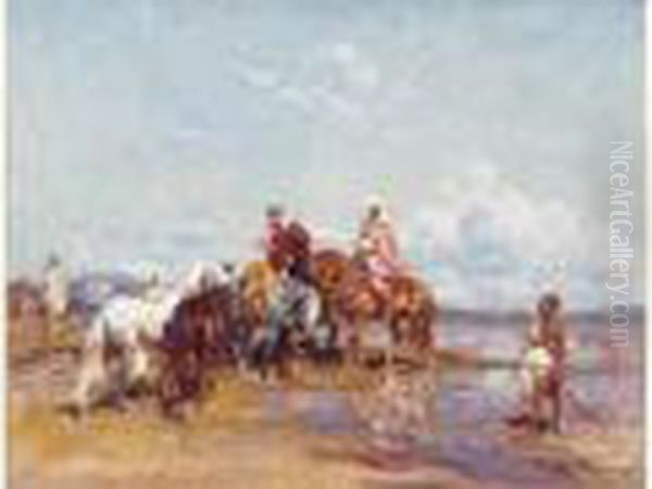 Cavaliers Sur Le Lac De Tunis. - view 1