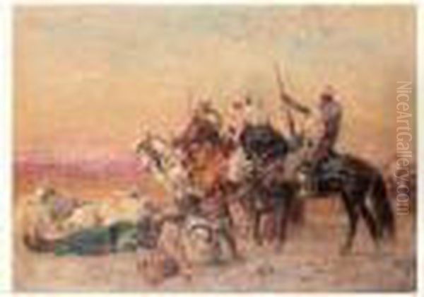 Prisonniers Apres La Razzia, Maroc - view 1