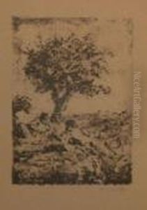Couple Se Reposant Sous Un Arbre
