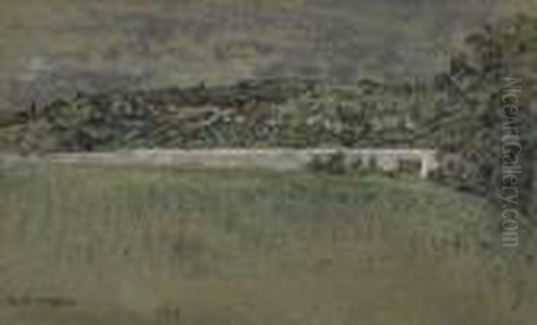 Paysage Au Mur Blanc - view 1