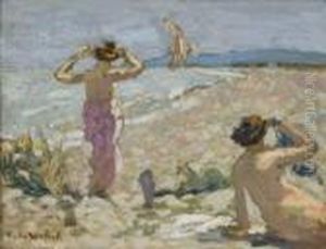 Baigneuse Sur La Plage by Ker Xavier Roussel
