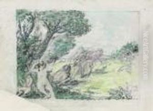 Nymphe Assise Sous Un Arbre by Ker Xavier Roussel