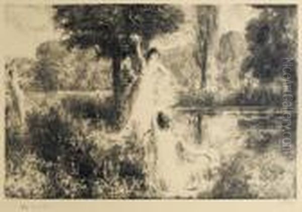 Nymphs By A Pool - view 1
