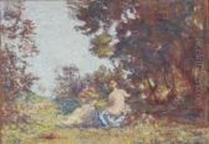 Deux Nymphes Dans Un Paysage by Ker Xavier Roussel