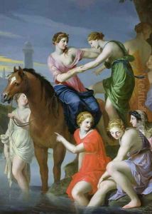 Clelia Crossing the Tiber by Jacques Stella