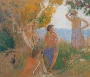 Nymphes Et Faunes Dans La Campagne by Ker Xavier Roussel