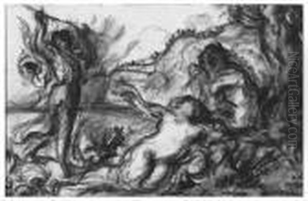 Venus And Adonis by Ker Xavier Roussel
