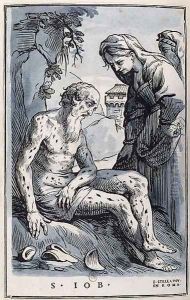 Job covered with sores by Jacques Stella