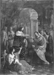 St. Louis 1214-70 distributing alms by Jacques Stella