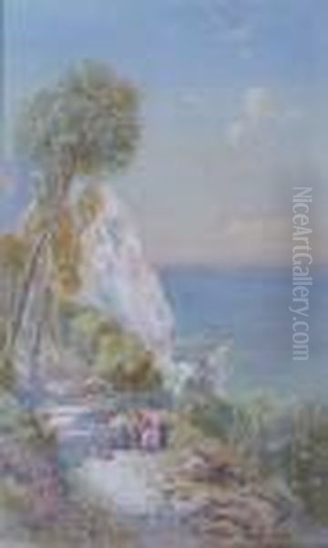 Near Nice, France
With Family Resting On A Coastal Path - view 1