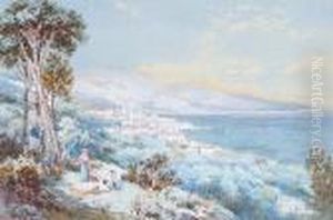 Children On A Lakeside Path