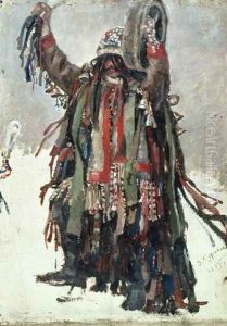 A Shaman, sketch for Yermak Conquers Siberia, 1893 by Vasilij Ivanovic Surikov