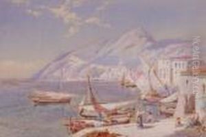 Italiancoastal Fishing Harbour by Charles Rowbotham