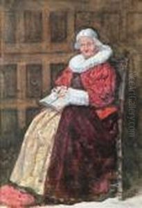 Portrait Of Anelderly Lady In Elizabethan Costume