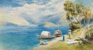 Lake Como With Bellagio In The Distance, Italy by Charles Rowbotham