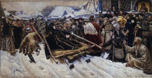 The Execution of Boyarina Pajaritar Morozova (d.1675) 1887 by Vasilij Ivanovic Surikov