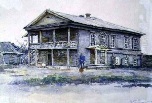 Surikov's House at Krasnoyarsk, 1890-91 by Vasilij Ivanovic Surikov