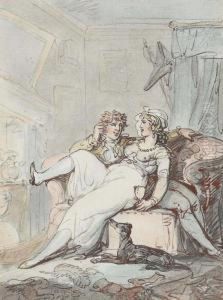 Betty Careless In The Arms Of An Admirer by Thomas Rowlandson