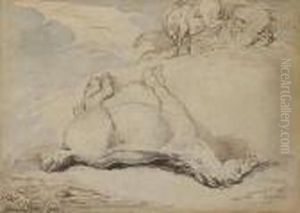 Study Of Horses by Thomas Rowlandson
