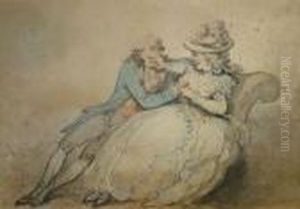 Amorous Couple by Thomas Rowlandson