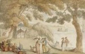 The Thames At Twickenham by Thomas Rowlandson