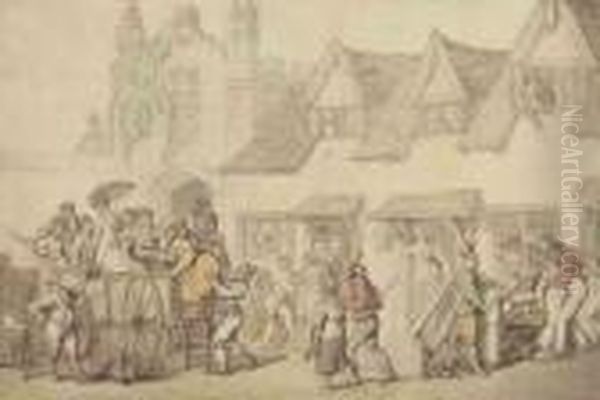 Figures Outside A Coaching Inn - view 1