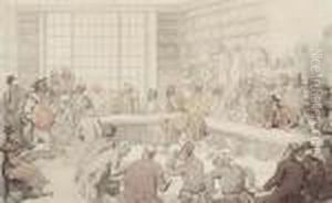 Dr Syntax At An Auction by Thomas Rowlandson