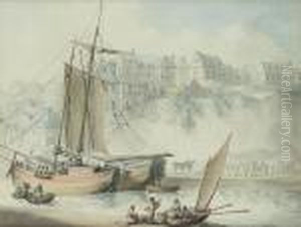 Local Traders Being Unloaded In The River Atexeter - view 1