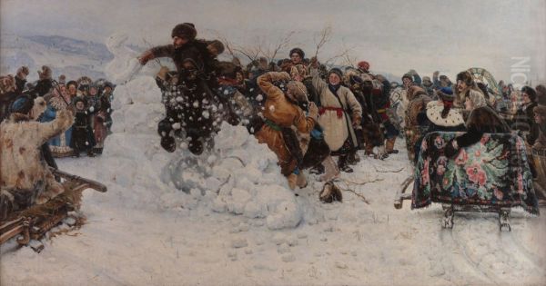 The Capture of the Snow Fortress, 1891 by Vasilij Ivanovic Surikov