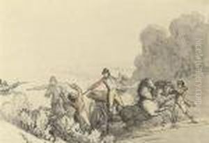 Highwaymen Attacking A Phaeton by Thomas Rowlandson