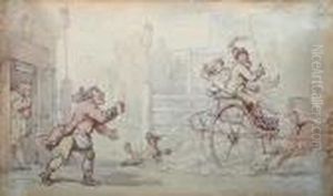 Cheating The Toll Gate Keeper by Thomas Rowlandson