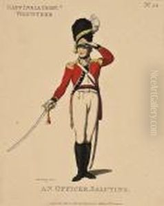 An Officer, Saluting by Thomas Rowlandson