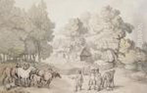 Mares And Foals In A Paddock