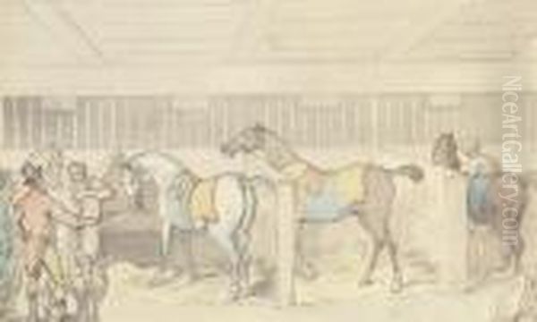 A Huntsman Inspecting His Mounts - view 1