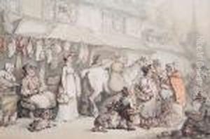 The Butcher's Shop by Thomas Rowlandson