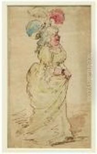 A Lady Of Fashion by Thomas Rowlandson