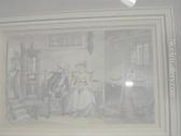 Couple In A Cottage Interior - view 1