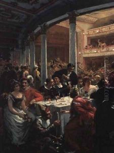 A Masked Ball in a Theatre by Alois Schonn
