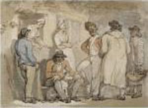 At The Inn Door by Thomas Rowlandson