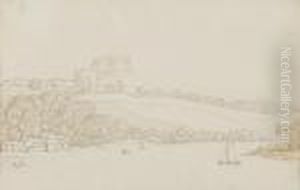 Totnes Castle, Devon by Thomas Rowlandson