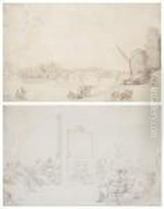 A Double Sided Sketch by Thomas Rowlandson