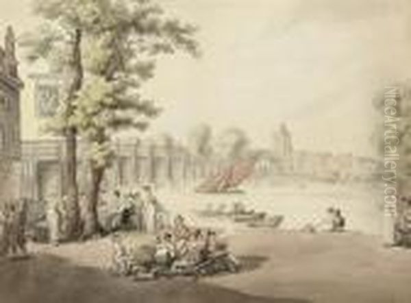 The Old Swan Inn, With A View Of Putney Bridge Beyond - view 1