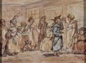 At The Town Hall by Thomas Rowlandson