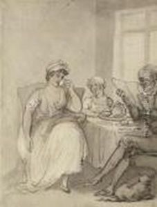 Afternoon Refreshment by Thomas Rowlandson